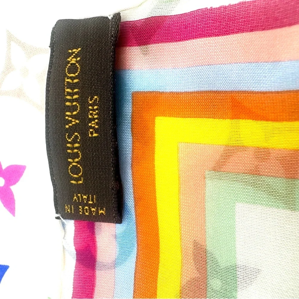 Louis Vuitton Murakami Multicolor Logo scarf